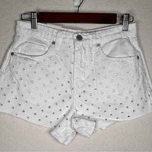 BLANK NYC “The Barrow” denim shorts 🌺 white 🌺 high-rise 🌺 raw hem